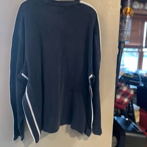 Men's Black Sweater with White Accents